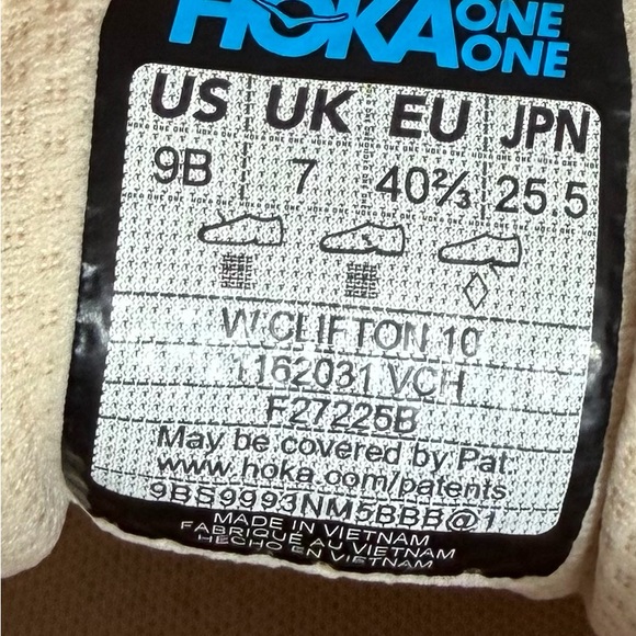 Women’s Hoka Clifton 10 Vanilla/Birch Colorway Athletic Shoes - Picture 12 of 12